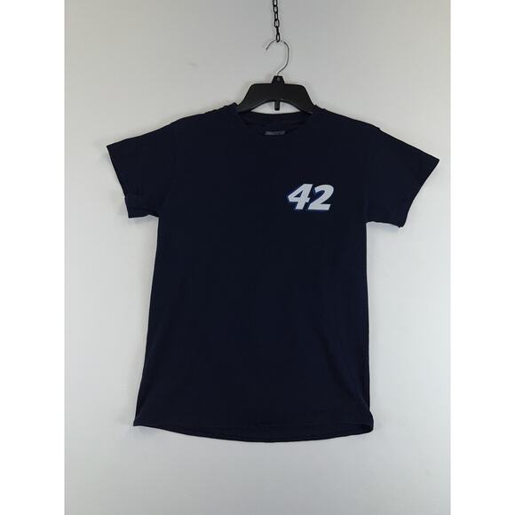 NASCAR 42 Shirt Mens Small Navy Blue Racing American Flag Tee T-Shirt Stock Car - Picture 1 of 5